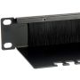 Equip 19'' panel 1U, with brush and cable holder, Black - 327413