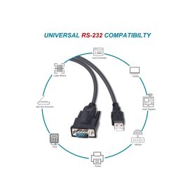 Equip USB-A to Serial (DB9) Cable, M M 1.5m - 133391