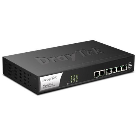 Router Draytek com 2 portas Gigabit-WAN compatível com ligação Cabo, ADSL, Fibra, com 4 portas Gigabit-LAN (DT-V2960)
