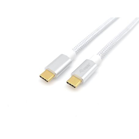 Equip USB 3.2 Gen 2 C to C Cable, M M, 1.0m, 10G transfer,5A(100W), White - 128356