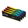 Kingston ValueRAM 128GB 5200MT s DDR5 CL40 DIMM (Kit of 4) FURY Beast RGB XMP - KF552C40BBAK4-128
