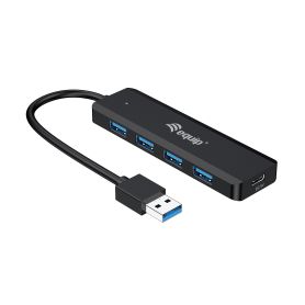 Equip 4-Port USB 3.0 Hub with USB-C Adapter - 128959