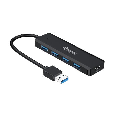Equip 4-Port USB 3.0 Hub with USB-C Adapter - 128959