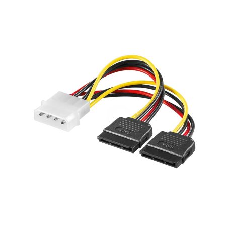 EWENT Cabo MOLEX 4pin M-SATA F 2x alimentação SATA (Y) - EC1500