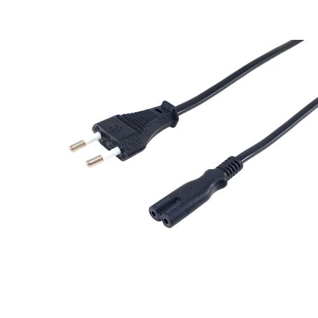 Equip Power Cable Euro-2 pin   IEC 60320 (C7), 3.0m, black - 112161