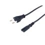 Equip Power Cable Euro-2 pin   IEC 60320 (C7), 3.0m, black - 112161