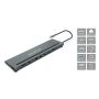 Conceptronic 12-in-1 USB 3.2 Gen 1 Docking Station, Triple 4K Display, 100W USB PD, HDMI x 2, DisplayPort, GbE LAN, USB-A 3.0x 2