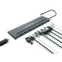 Conceptronic 12-in-1 USB 3.2 Gen 1 Docking Station, Triple 4K Display, 100W USB PD, HDMI x 2, DisplayPort, GbE LAN, USB-A 3.0x 2