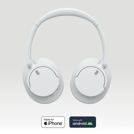 Sony WH-CH720NW - Auscultadores com Bluetooth e Noise Cancelling, até 35h de autonomia, com carregamento rápido - WHCH720NW