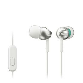 Sony MDR-EX110APW - Auriculares In-ear com micro, Diafragma em neodímio de 9mm, Resposta em Frequência 5-24 000Hz