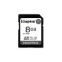 Kingston SDHC Card 8GB Industrial C10 UHS-I U3 V30 A1 pSLC - SDIT 8GB