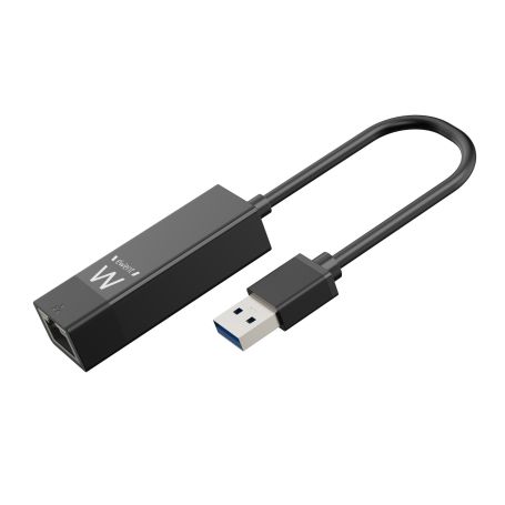 Ewent Adaptador USB-A 3.2 Gen1 para Gigabit Ethern Lan - preto  - EW1017
