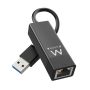 Ewent Adaptador USB-A 3.2 Gen1 para Gigabit Ethern Lan - preto  - EW1017