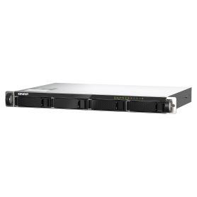 QNAP TS-435XeU - Servidor NAS - 4 baias - montável em bastidor - SATA 6Gb s - RAM 4 GB - 2.5 Gigabit   10 Gigabit Ethernet - 1U