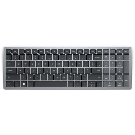 Dell KB740 - Teclado - compact, multi device - sem fios - 2.4 GHz, Bluetooth 5.0 - QWERTY - Português - cinzento titã