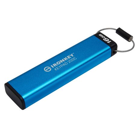 Kingston 16GB USB-C IronKey Keypad 200C, FIPS 140-3 Lvl 3 (Pending) AES-256  - IKKP200C 16GB