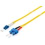 Equip Cabo FO Duplex Jumper  LC SC 09 125µ  3,0m, yellow, LSOH  - 254333