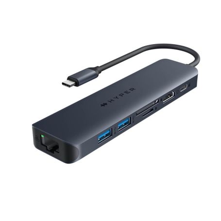 Targus Hyper HyperDrive EcoSmart Gen.2 Universal USB-C 7-in-1 Hub w 100 W PD Power Pass-thru  - HD4003GL