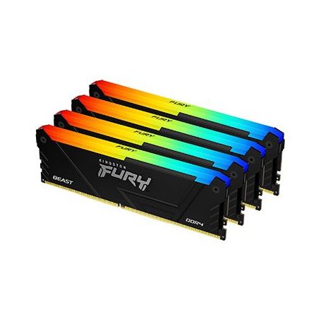 Kingston ValueRAM 128GB 3600MT s DDR4 CL18 DIMM (Kit of 4) FURY Beast RGB  - KF436C18BB2AK4 128