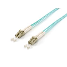 Equip FO Duplex Jumper LC LC 50 125µ 30m turquoise, OM3, LSOH  - 255230