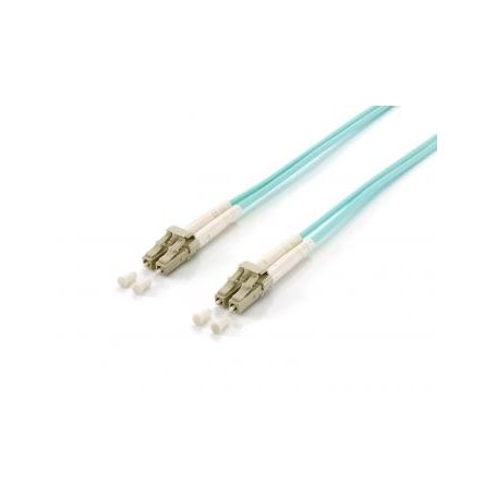 Equip FO Duplex Jumper LC LC 50 125µ 1,0m turquoise, OM3, LSOH  - 255411