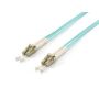 Equip FO Duplex Jumper LC LC 50 125µ 2,0m turquoise, OM3, LSOH  - 255412