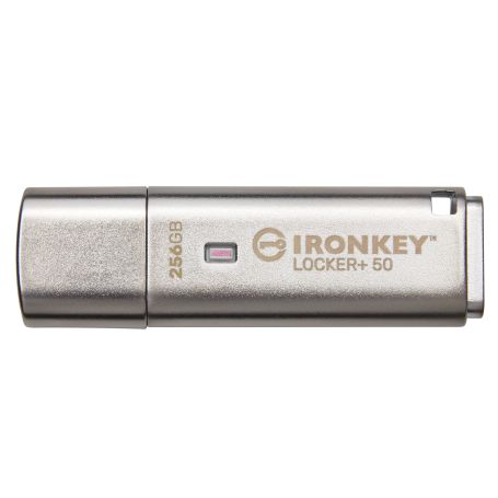 Kingston 256GB IronKey Locker Plus 50 AES Encryption, USBtoCloud  - IKLP50 256GB