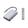 Conceptronic DONN21G 7-in-1 USB 3.2 Gen 1 Docking Station, HDMI, VGA, GbE LAN, USB-A 3.0 x 3, 100W USB PD  -