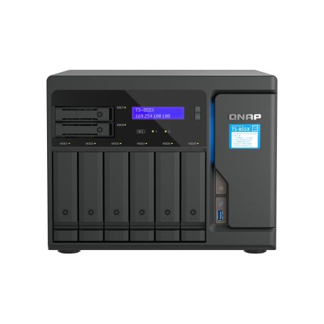 QNAP TS-855X - Servidor NAS - 8 baias - SATA 6Gb s - RAM 8 GB - 2.5 Gigabit Ethernet   10 Gigabit Ethernet - iSCSI assistência