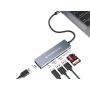 Conceptronic DONN23G 6-in-1 USB 3.2 Gen 1 Docking Station, USB 3.0 x 2, 100W USB PD, 4K 60Hz HDMI, SD, TF MicroSD  -