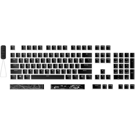 HP HyperX Teclas Pudding - Conjunto completo de teclas - PBT - Preto (layout EUA)  - 7G8K1AA