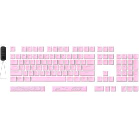 HP HyperX Teclas Pudding - Conjunto completo de teclas PBT - Rosa (layout EUA)  - 7G8K3AA