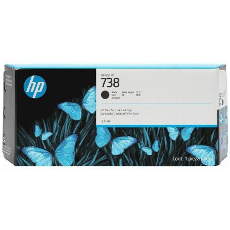 HP 738M 300-ml Black DesignJet Ink Cartridge  - 498Q0A