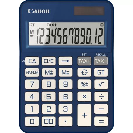 Canon Calculadora KS-125KB-BL - Display LCD com doze dígitos e capacidade de cálculo de taxas - Azul  - 6818C004