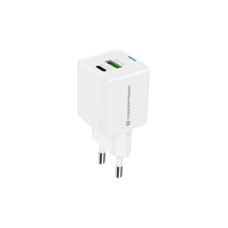Conceptronic ALTHEA15W 2-Port 20W GaN USB PD Charger, USB-C x 1, USB-A x 1, QC 3.0, PPS  -