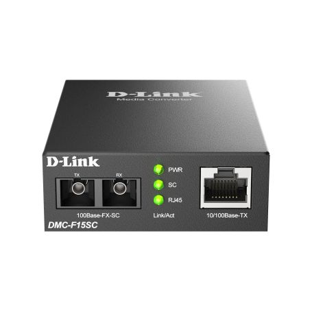 D-link 10 100BaseTX to 100BaseFX (SC) Single-mode Media Converter (15km)    - DMC-F15SC
