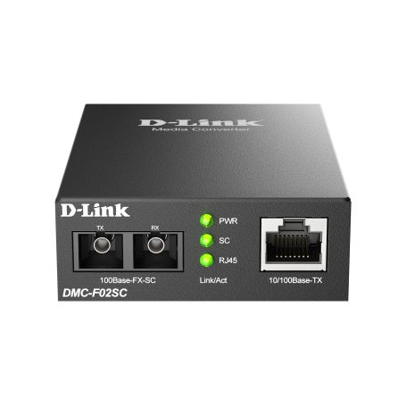 D-link 10 100BaseTX to 100BaseFX SC Multi-mode Media Converter (2 km)  - DMC-F02SC