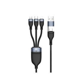 Conceptronic ETTA05B15 USB 3-in-1 PD 3.0 60W Charging Cable 1.5M, 20V 3A, 480Mbps, E-Mark  -