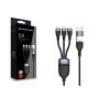 Conceptronic ETTA05B15 USB 3-in-1 PD 3.0 60W Charging Cable 1.5M, 20V 3A, 480Mbps, E-Mark  -