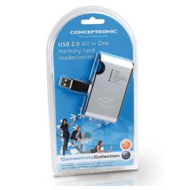 Conceptronic Leitor de Cartões USB 2.0 tudo-em-1 - CMULTIRWU2