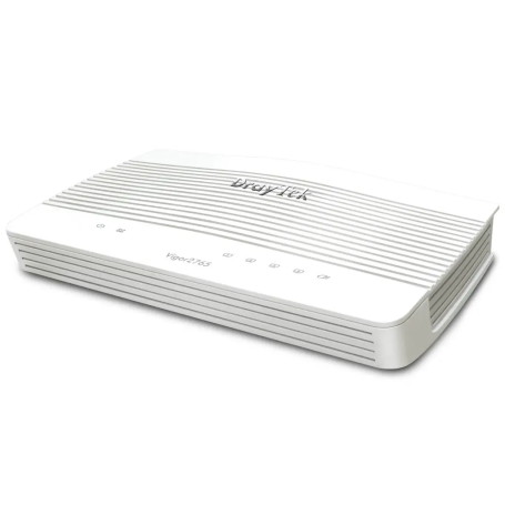 Router Draytek ADSL 2/2+, Switch Gigabit de 4 portas 10/100/1000 Ethernet e porta USB para Impressora (DT-V2765acA)