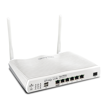 Router Draytek ADSL 2/2+, com modem ADSL incorporado para linha Analógica, 2ª porta Gigabit-WAN (DT-V2865 ac A)