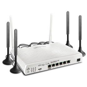 Draytek Router 5G/LTE Cat.19 com slot para 2 cartões nano-SIM incorporado desbloqueado para qualquer rede, com modem ADSL 2/2+