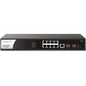 Switch Draytek Gigabit PoE+ VigorSwitch P2100 - Gestão Layer 2+ - 8 Portas Giga PoE+ RJ-45 + 2 portas Giga SFP (DT-VSP2100)