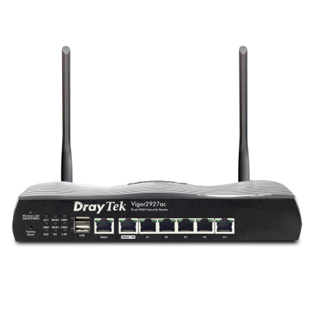 Router Draytek ADSL 2/2+, com modem ADSL incorporado para linha Analógica, 2ª porta Gigabit-WAN (DT-V2865 V ac A)