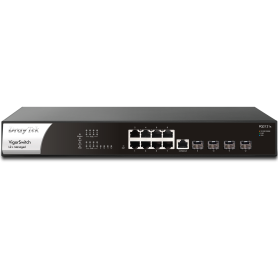 Switch Multi-Gigabit VigorSwitch PQ2121x - Gestão Layer 2+ - 8 Port. 2.5GbE RJ-45 PoE+ com 4 Port. 10G SFP+. Inclui Rack Bracket