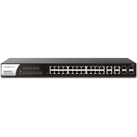 Switch Gigabit PoE+ VigorSwitch P1282 - Gestão Layer 2 - 24 Portas Giga PoE+ RJ-45 com 4 Portas Combo + 2 SFP