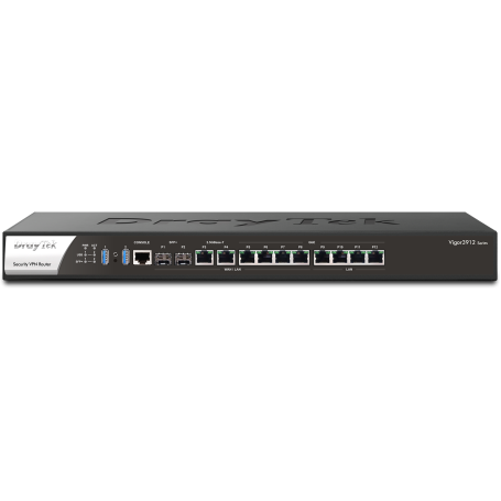 Multi-WAN Security Appliance Router com 8 portas Gigabit-WAN/LAN  (2x 1G/10G SFP+, 2x 1G/2.5G) compatível com ligação Cabo, ADSL ou Fibra, com 4 portas Gigabit-LAN