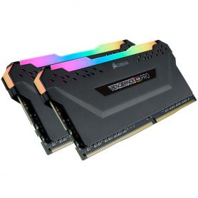 Corsair DDR4, 3200MHz 16GB 2 x 288 DIMM, Unbuffered, 16-18-18-36, RGB LED, 1.35V, XMP 2.0 - CMW16GX4M2C3200C16