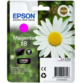 Epson Tinteiro Magenta Série 18 Margarida Tinta Claria Home (c/alarme RF+AM) - C13T18034022